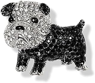 Fashion Cartoon Puppy Dog Cute Animal Black and White Dog Brooch Pin Corgi Teddy Bulldog Brooch for Women Girls