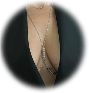 Alloy Adjustable Nipple Chain with Rhinestones for Women - Sexy Non-Piercing Body Lingerie