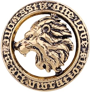 Vintage Lion Face brooch, Animal Brooch,Punk Lion Brooch pin，West trim stud, shirt stud,Suit pin, lapel pin for women for men，Dainty Christmas Wedding Birthday Holiday Jewelry Unisex Gifts