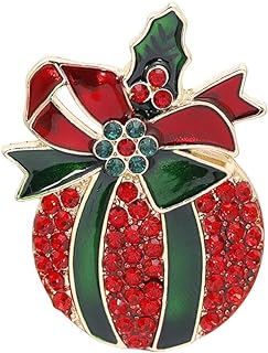 Chrismas Decoration Amosfun Christmas Diamond Apple Brooch Fashion Festive Enamel Pin Shirt Sweater Boutonnieres Clothes Collar Corsage