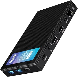 MeLE Quieter4C Lüfterloser Mini PC mit 16GB DDR4 RAM und 512GB Speicher im kompakten Design, leise und tragbar, ideal für Büro- und Multimedia-Anwendungen