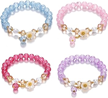 Hidden Safety Clasp Christmas Bead Bracelets with Bead Chain for Best Friends, Delicate Heart and Butterfly Designs with Synthetic Fiber Material, Chinese-Origin
