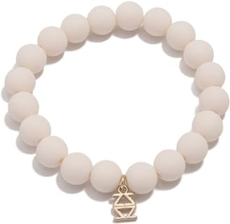 Chic Sanrio Brass Bead Chain Bracelet with Resin Gems for Women and Girls - Matte Finish Stretch Design Charm