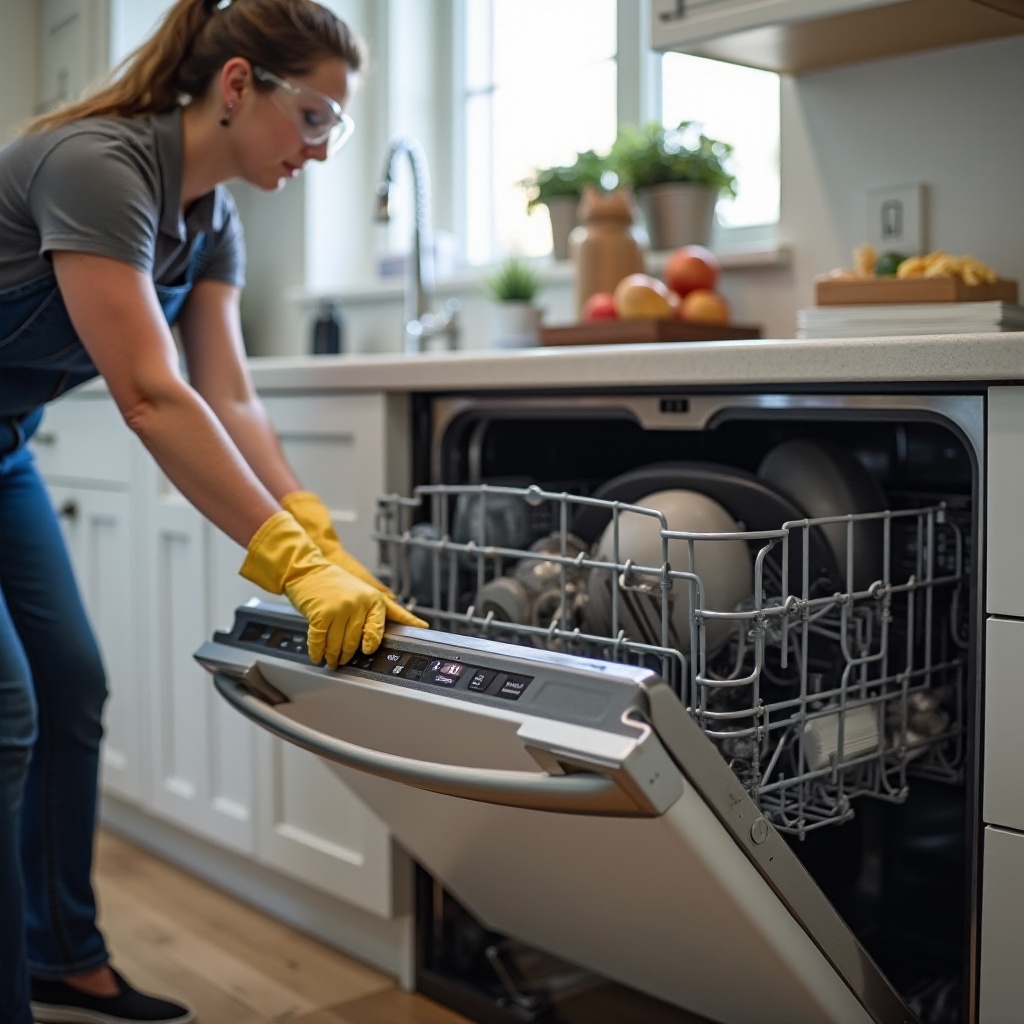 how to remove dishwasher from under counter