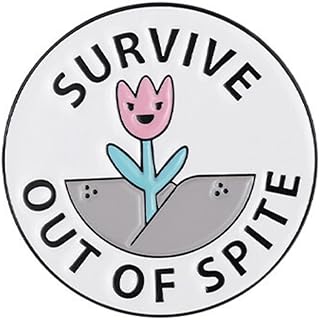 Enamel Pins Tulip Brooch Pin for Backpacks Hats Clothes Decorative, Tulip Flowers Survive Out Of Spite Enamel Pins Jewelry Gift