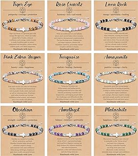 Lobster Claw Clasp Charm Bracelets for Girlfriend - BOMAIL 9PCS Tiny Beaded Chain, Perfect Gift for Women, Sister, Mom, Daughter, Wife