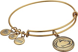 Alex and Ani Women's Pennsylvania State University Mascot Charm Bangle Bracelet, Rafaelian Gold