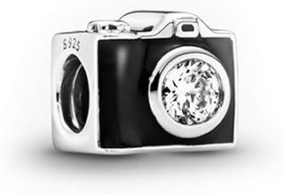 MiniJewelry Vintage Black Camera Charm fits Pandora Bracelets Photographer Journalist Women Sterling Silver Birthday Christmas