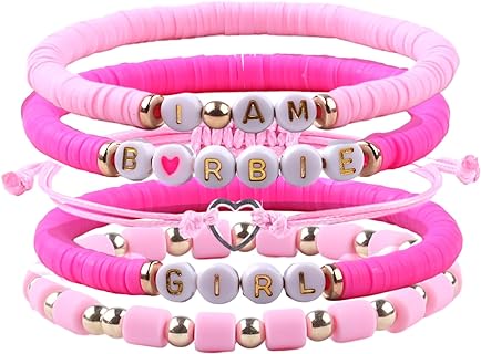 Lobster Claw Clasp Pink Beaded Stainless Steel Bracelet, Christmas Gift for Girls and Women, Stackable Rainbow Design