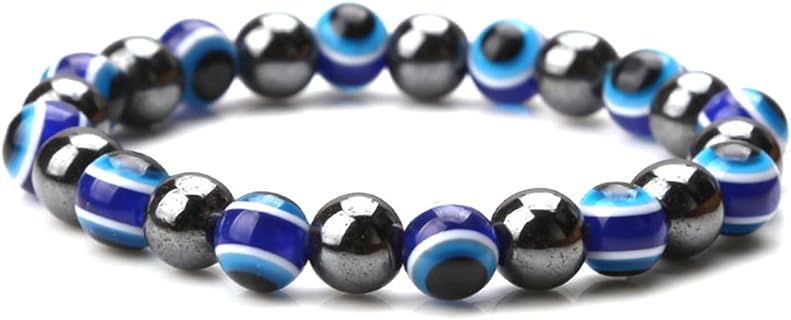 Beaded Bracelet With Evil Eye Charm Cheap 14K Rose Gold White Yellow