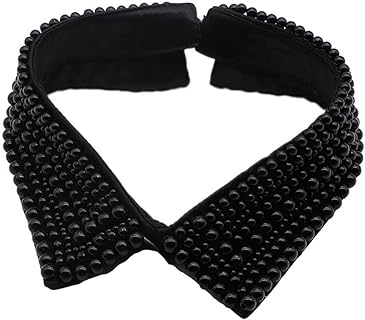 Detachable Faux Pearl False Collar Beaded Choker Collar Necklace Ivory Woman Girls Faux Collar Garment Accessories