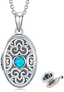 Vintage Memorial Necklace 925 Sterling Silver Urn Necklace Locket Necklace for Women Cremation Memorial Jewelry Gifts For Loved One
