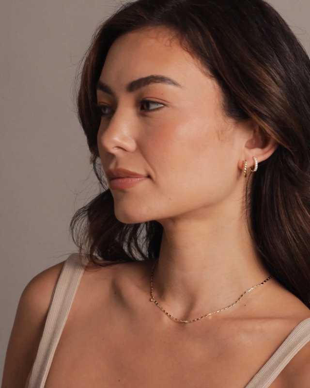 18K Gold Plated 925 Sterling Silver Posts 3 Pairs Small Hoop Earrings Set | Cubic Zirconia Plain Rope Huggie Hoops for Women | Lightweight Earrings Pack