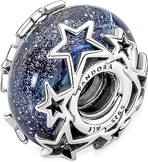 Pandora Galaxy Blue Star Charm Bracelet with Lobster Clasp and Cubic Zirconia, Sterling Silver Women's Jewelry Gift