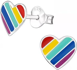 SAE99 Heart Love Valentines .925 Sterling-Silver Tiny Stud Earrings (Hypoallergenic)