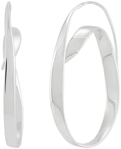 Silpada 'Attract' Sterling Silver Swirl Hoop Earrings