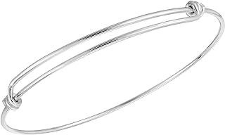 Minimalist Chic Sterling Silver Charm Bracelet with Adjustable Bangle for Women - USA Origin