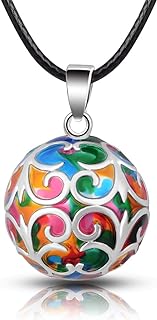 EUDORA Harmony Bola Vintage Angel Caller Pregnancy Women Necklace Guardian Angel Wishing Chime Ball Bola Pendant for Future Mama Jewellry Original Gift for Women Mother Wife Sisters, 45inch + 30inch
