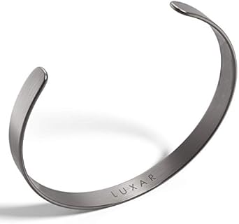 Titanium Cuff Bracelet for Men with No-Clasp Design by Luxar – Sleek and Lightweight Stylish Accessory