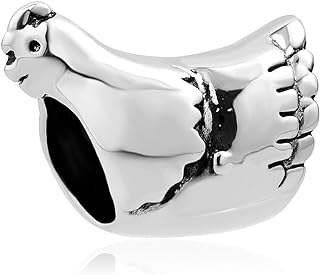 Copper Clasp Thanksgiving Chicken Charm Bracelet - Q&Locket Design - Ideal for Bracelet Lovers - Unique Animal Portrait Shape