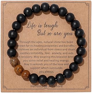 Beaded Snake Chain Healing Chakra Bracelet with Magnetic Clasp for Women - Brown Lava and Green Crystal Design, Ideal for Birthdays and Anniversaries