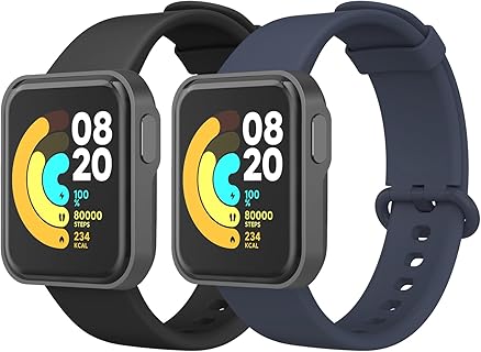 Bracelet de Montre Connectée Oumida pour Xiaomi Mi Watch Lite/Redmi Watch, en Silicone Souple, Taille Réglable et Facile à Installer. Idéal pour Sport et Vie Quotidienne
