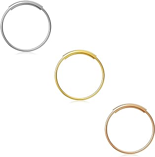 Nose Rings Hoop Titanium Nose Ring Body Piercing Round Set Jewelry for Women