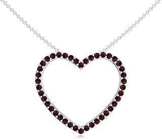 Natural Gemstone Heart Shaped Pendant for Women in Sterling Silver / 14K Solid Gold/Platinum