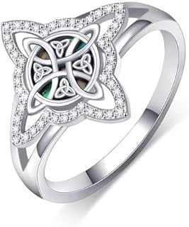 Adorn your finger with our "Sterling Silver Witches Knot Ring with Cubic Zirconia" - A Meaningful Jewish Wedding Ring