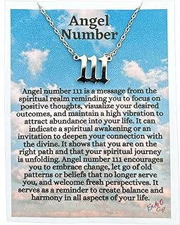 Uniquely Personalized Stainless Steel Angel Number Pendant Necklace, Cable Chain - Choice of Gold or Silver - Perfect Spiritual Gift for Loved Ones