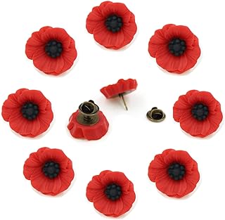 Remembrance Day Poppy Brooch Poppy Flower Pin, Lest We Forget Canadian Poppy Day Gift Veterans Day Memorial Day Lapel Pin for Women Men
