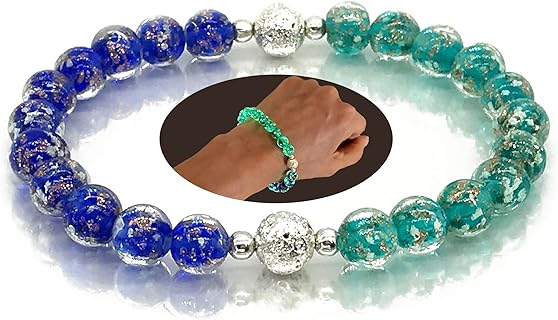 Glow-in-the-Dark Bead Chain Bracelet with Healing Crystals - Fashion and Chakra Balancing Jewelry for Women - ARTSY Crafts Firefly Bead Design