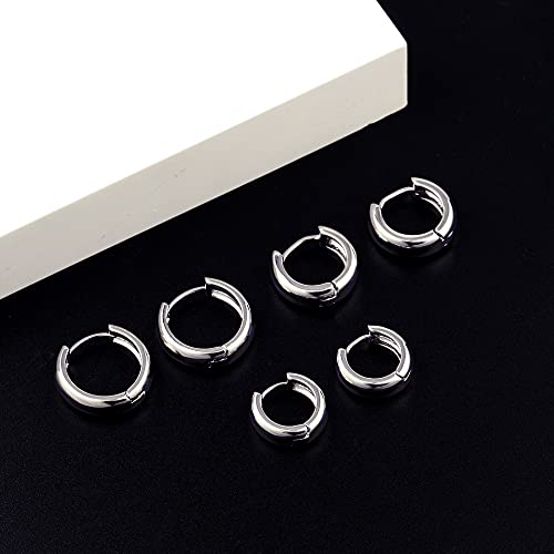 KISSPAT 3 Pairs Small Gold Huggie Hoop Earrings Set for Women Girls Multi Piercing Earrings Pack