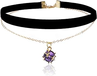 Elegant Black Velvet Choker Necklace with Red Gem Pendant and Gold Chain - Luxurious Fashion Accessory for Women