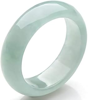 No-Metal Men's Wedding Ring with Genuine Grade A Jadeite, Versatile Unisex Jade Band for Everyday Wear and Special Occasions - US Sizes 4-12