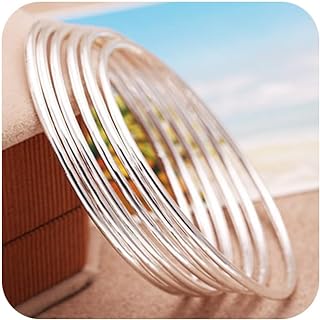 925 Sterling Silver Cable Chain Winsome Bangle Bracelet - Pack of 10, Ideal for Gifting - Classic Design for Elegance