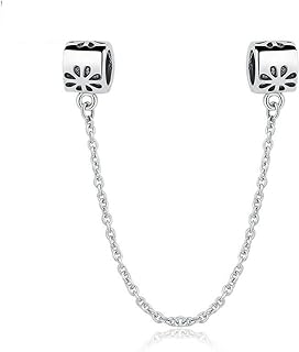 Safety Chain Charm 925 Sterling Silver Beads fit for Fashion Charms Bracelet & Necklace