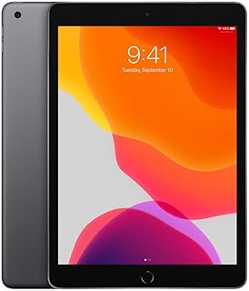 Apple iPad 7ème génération 2019 de 10,2 pouces avec écran Retina et puce A10 Fusion, idéal pour les utilisateurs en déplacement, couleur Gris Sidéral
