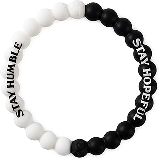 Lokai Bead Chain Silicone Bracelet With Slide Clasp - Balance Symbolism Jewelry for Men and Women, Comfortably Fits All Sizes