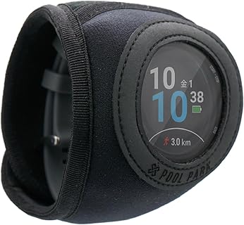 プールパーク 丸型スマートウォッチ用TOUGHタフバンド、Mサイズ、装着しやすく泳ぎやすい、元アスリート開発。スイマー向け。
