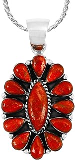 Lobster-Claw Clasp Turquoise Pendant Necklace with Rope Chain - Sterling Silver Jewelry for Women - Elegant and Natural Design from the Philippines