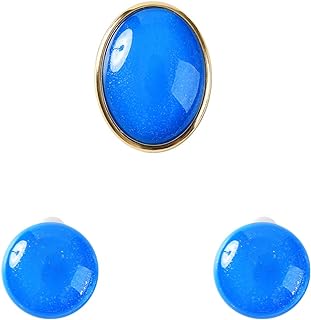 Princess Costume Accessories with Blue Clip on Earrings Brooch Pin for Women Girls Costume Accessories Halloween Cosplay
