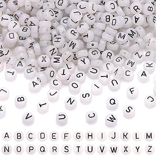 Acrylic Round Letter Beads Friendship Bracelets by DIYDEC - Pack of 1000 Fun and Creative DIY Jewelry Making Materials for Necklaces, Earrings & More