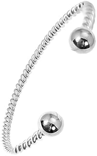 Cable Twist Bracelet for Women Open Cuff Bracelet Bangle Bracelet for Gril Stainless Steel Bead Braclet Adjustable Bracelet Friendship Gift for Women