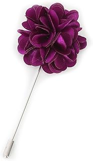 Handcrafted Silver Flower Brooch with Pin Clasp for Gentleman by Flairs New York - Elegant Lapel Pin Boutonniere Design