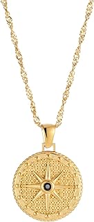 18K Yellow Gold Box Chain Clasp Necklace with Sun Pendant and Cubic Zirconia Gems for Women, Unique Rapunzel-inspired Star Design