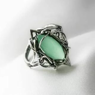 Elegant Vintage Jade Engagement Ring with Boho-Inspired Branch Design for Women, Featuring Marquise Cut Green Emerald Set on 925 Sterling Silver
