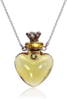 1PC 1PC Colorful Heart Vial Perfume Bottle Necklaces Stainless Steel Chain Make a Wish Aroma Essential Oil Diffuser Pendant necklace Women Jewelry