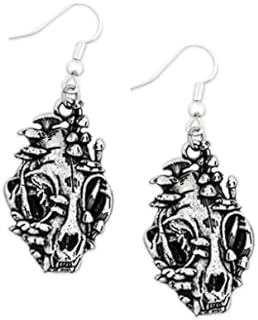 Vintage Mushroom Dangle Earring Holder from HAQUIL, Ideal for Women, No Gemstone, Enchanting Mushroom Design