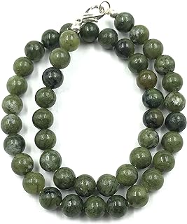 AAA Perfect Natural "GREEN JADE" Gemstone 8mm Round Beaded Stretchable 15.5" Inches Choker Necklace For Girls and Women , Unisex Necklace .Handmade Beaded Necklace For Gifts , Charm Necklace,Handmade , Hand-Crafted Necklace,Boho Necklace,Stylish Elegant Beautiful Gift ,Anniversary, Birthday, Christening, Christmas, Engagement,Graduation, Mother's Day , Valentine's Day, Communion,Friendship/Couple,Thanksgiving,Favourite Gift For Her